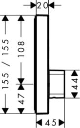 ��������� Hansgrohe ShowerSelect 15768000 ��� 2 ������������, �������� �����, ����