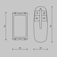 ����� ��� ���������� ���������� Maytoni Lighting control MRC002B 2 ����, 200��, ������