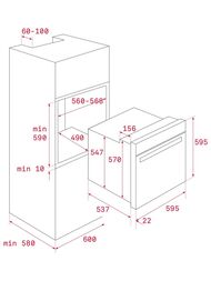 Духовой шкаф TEKA Country HRB 6100 ANTHRACITE-OS (595х595х559) электрический, цвет: антрацит/серебр