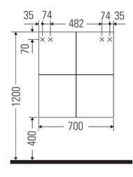 ���� Duravit L-Cube 700�800�243 ���������, 1 �����, ����� ������� LC116701818