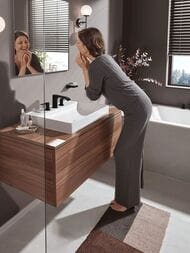 Смеситель Hansgrohe Vivenis 75444670 для край ванны, на 4 отверстия, sBox, матовый черный — изображение 2