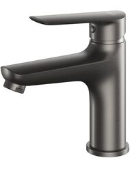 Смеситель для раковины ESKO Lagos Gun Metal LG26GM однозахватный, низкий излив, цвет: темно-серый