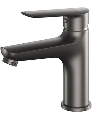 Смеситель для раковины ESKO Lagos Gun Metal LG26GM однозахватный, низкий излив, цвет: темно-серый