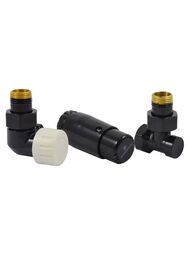 SCHLOSSER Комплект термостатический осевой левый Standard Mini DN15 GZ1/2 x GW1/2 черный 602200067 Ral 9005