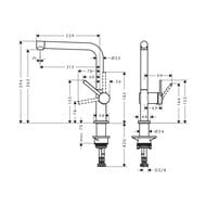 ��������� Hansgrohe Talis M54 ��� ����� 270, 1jet, �������������, ������ ���� ���. 72840340
