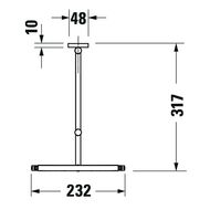 ������� ������������� DURAVIT D-Code ���������, 3-������� ����������, ���� 0099121000