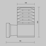 Настенный светильник Maytoni Bronx (Бронкс) O576WL-01B, E27х1 60Вт IP 54, черный