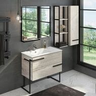 Шкаф COMFORTY Дюссельдорф-35М (340х1100х220) подвесной, открытый, дуб дымчатый 00004148024