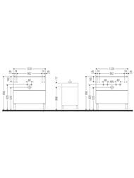 Тумба под раковину Duravit L-Cube 1220х704х481 напольная, 2 ящика, белый матовый LC662801818 — изображение 3
