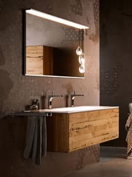 Раковина Keuco Edition Lignatur 1405х538 накладная на тумбу,2 отверстия под смес., белый 33360311402