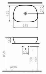 �������� ��������� Vitra Outline (625�425�145) ����������������� ��������, ����� ���. 5993B401-0016