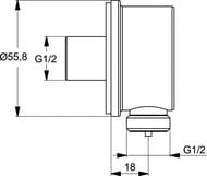 Душевая система Ideal Standard BC447A встраиваемая, однорычажный смеситель, верхний/ручной душ, хром