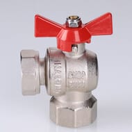 Кран шаровый 1/2"ВВ VALTEC BASE угловой с накидной гайкой, короткий, VT.266.NS.0404 — миниатюра 5
