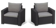 �������� ������ KETER CALIFORNIA DUO ARMCHAIR (83x68�72), 2 ������, ������-�����