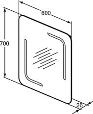 ������� Ideal Standard MIRROR&LIGHT (600�700) � ����������, ��������, ������, ������ T3350BH