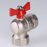 Кран шаровый 1/2"ВВ VALTEC BASE угловой с накидной гайкой, короткий, VT.266.NS.0404 — миниатюра 8
