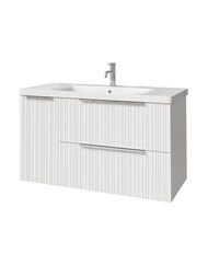Тумба под раковину Caprigo RAIN 100 (1166х446х550) подвесная, 2 ящ, 1 дверь, Бланж 36515L-SF027