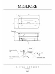 ����� MIGLIORE OLIVIA 174x83 console ����� ������, ��������� ������ 24378