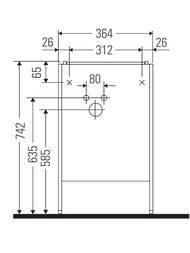 ����� ��� �������� Duravit XSquare 364�491�240 ���������, ����� �����, ����� ������ XS4479L2222