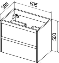 ����� ��� �������� BelBagno KRAFT 39 (610�390�515) ���������, Bianco Opaco 39-600/390-2C-SO-BO