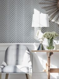 Обои бумажные Thibaut Dynasty Clayton Herringbone (0,69х8,22) серые T75501 (рулон)
