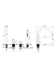 ��������� �� ���� ����� Almar Mixers �� 4 ���������, � ������ �����, ���� ������ ������������� E214006.NB