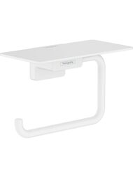 Держатель туалетной бумаги Hansgrohe AddStoris 41772700 настенный, с полкой, белый матовый