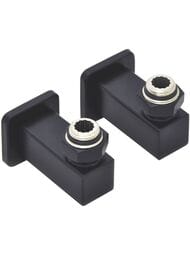Комплект уголков квадрат с накидной гайкой 1/2"х3/4" RAL 9005 матовый