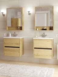 Зеркало-шкаф Caprigo Сиэтл 600х800х174 цвет дуб эльвезия, 1 дверь 2050-2873
