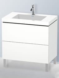 Тумба с умывальником Duravit L-Cube 800х698х480 2 ящика, 1 отв. под смес., белый матовый LC6937O1818 — изображение 2