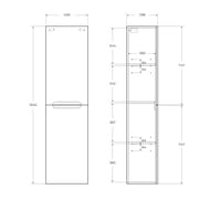 ����� BelBagno ETNA (400�300�1500) ���������, ����� �����, Rovere Bianco ETNA-1500-2A-SC-WO-P-L