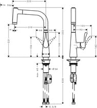 ��������� Hansgrohe Metris M71 ��� ����� 220�� �������� ���������� ����� ����� 14834800