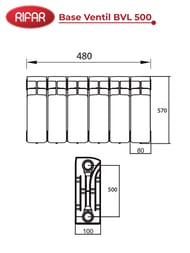 �������� ��������������� Rifar Base Ventil BVL 500 ������ ����� �����������, 6 ������, 1182 ��