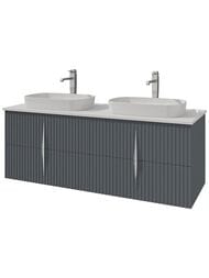 Тумба под раковину Caprigo Novara 1500 (1500х650х550) подвесная, графит, 4 ящика 34920-SF-019