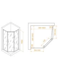 ������� ������ RGW Passage PA-86 (900�900�1950) ��������, ������ 6�� ����������/���� 38088699-11