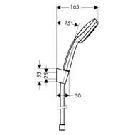 Душевой набор Hansgrohe Croma 100 Multi/Porter'S (ручной душ, держатель, шланг 1,25м) 27593000
