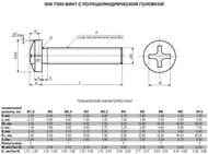 Винт DIN 7985 с цилиндрической головкой и сферой М6х20 (6 шт.) нержавеющая сталь  10-0017080