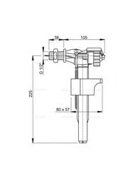Клапан для унитаза ALCAPLAST A15 1/2" боковая подводка — миниатюра 2