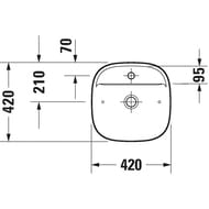 ���������� ��������� Duravit Zencha 420�420��, ��� �������� 2374420071