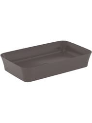 Умывальник IPALYSS Ideal Standard (650х400х120) накладной, без перелива, цвет slate grey E1886V5 — миниатюра 1