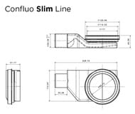 Душевой лоток BETTOSERB Drain Slim 850 мм с решеткой, 68мм, сталь 13100035