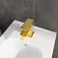 Смеситель для биде VitrA Minimax Square A4372625EXP однорычажный брашированное золото латунь