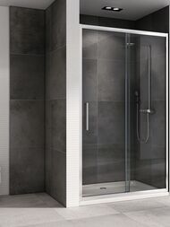 Душевая дверь ABBER Schwarzer Diamant AG30150H (1500х1950) раздвижная, стекло 6мм прозрачное/хром — изображение 2