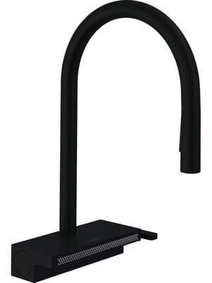 Смеситель Hansgrohe Aquno Select M81 для кухни 170 вытяжной душ 3jet черный мат 73837670