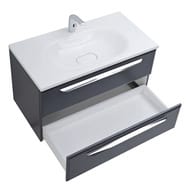 Тумба под умывальник Cezares ECO (898х472х500) без ручек, подвесная, Grafito ECO-900-2C-SO-GR-P