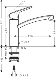 ��������� Hansgrohe Logis M31 ��� ����� 160 �� ���������� ���� 71832000