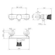 Смеситель для душа Paini Domus однозахватный, без излива, хром 18CR511PZ