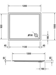 ������ ��������� Duravit Starck 1200�1000 72012300000000