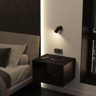 Розетка с заземлением, шторками и USB тип A+C Werkel Gallant W5071735, черный