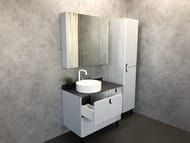 Шкаф-колонна COMFORTY Сорренто-40 (400х1900х385) напольный, светло-серый 00-00000818
